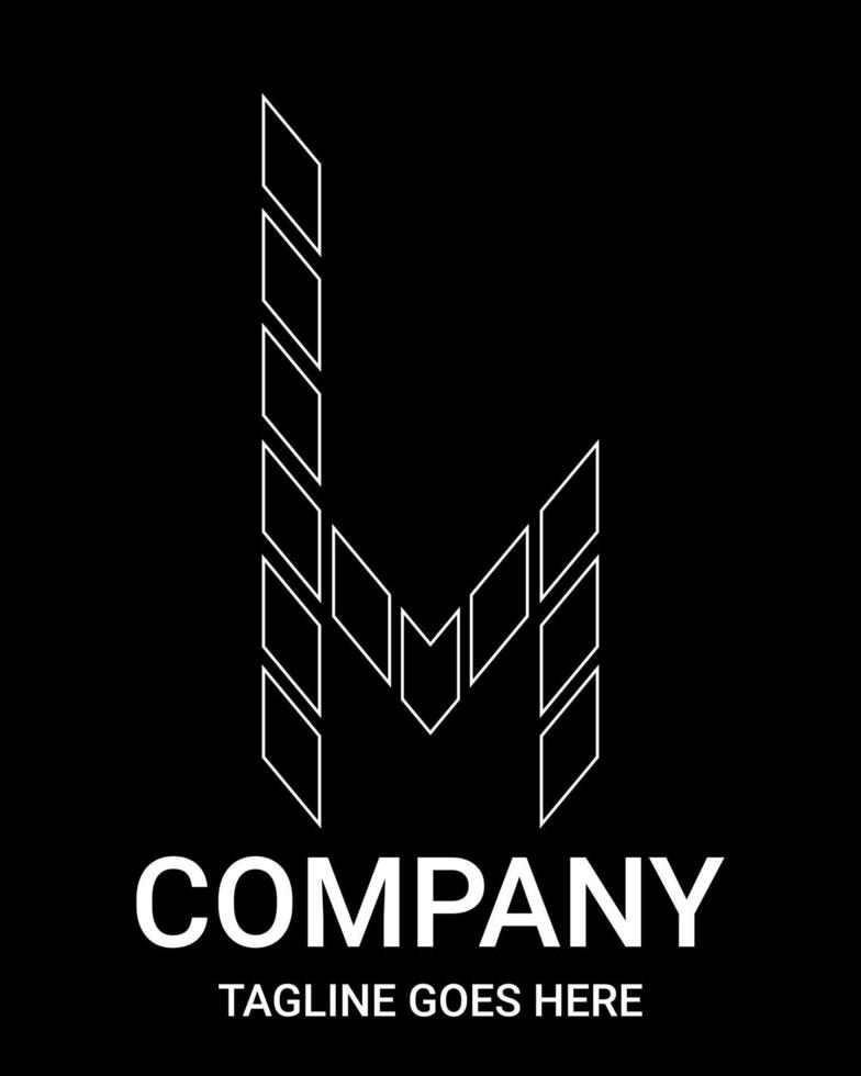 Outline logo letter h small arrow style. Suitable for t-shirts, construction, gamers, sports, baseball, basketball, etc. Logo Outline of Building Style Arrows. Lowercase logo. vector