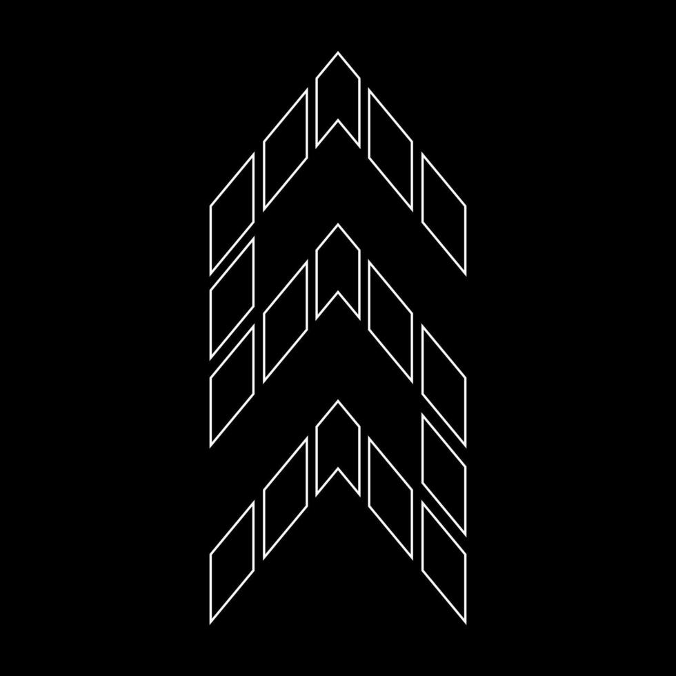 Outline logo design monogram S. Suitable for t-shirts, companies, gamers, sports, construction, and so on. The outline logo is in the form of arrows. Logo Outline Style Arrows and Buildings. vector