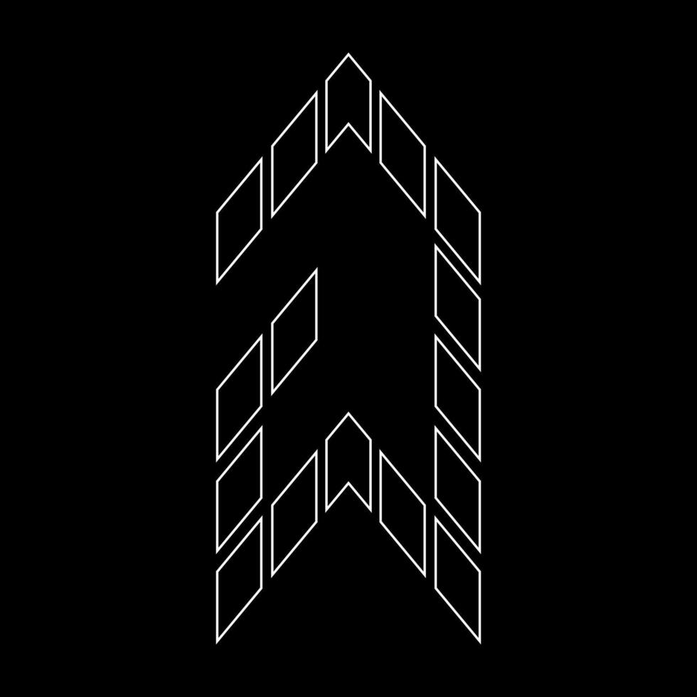 Outline logo design monogram J. Suitable for t-shirts, companies, gamers, sports, construction, and so on. The outline logo is in the form of arrows. Logo Outline Style Arrows and Buildings. vector