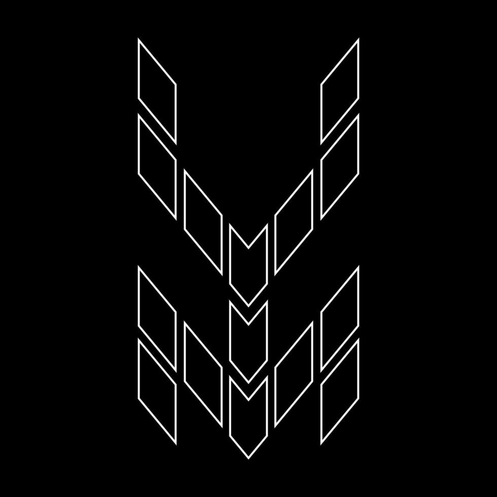 Outline logo design letter X. Suitable for t-shirts, companies, gamers, sports, construction, and so on. The outline logo is in the form of arrows. Logo Outline Style Arrows and Buildings. vector