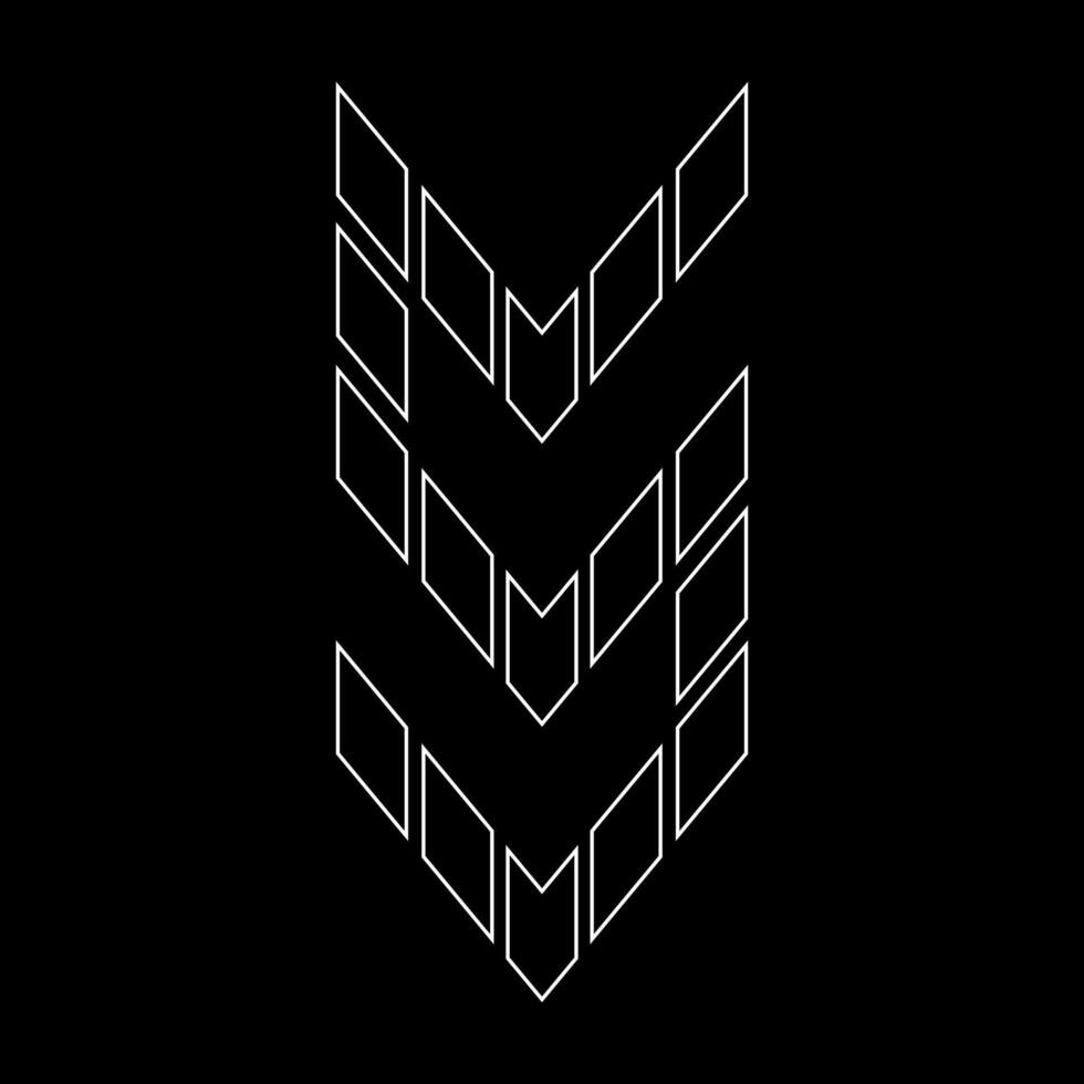 Outline logo design letter S. Suitable for t-shirts, companies, gamers, sports, construction, and so on. The outline logo is in the form of arrows. Logo Outline Style Arrows and Buildings. vector