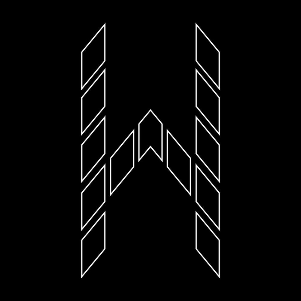 Outline logo design monogram H. Suitable for t-shirts, companies, gamers, sports, construction, and so on. The outline logo is in the form of arrows. Logo Outline Style Arrows and Buildings. vector
