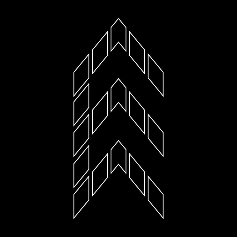 Outline logo design letter E.Suitable for t-shirts, companies, gamers, sports, construction, and so on. The outline logo is in the form of arrows. Logo Outline Style Arrows and Buildings. vector