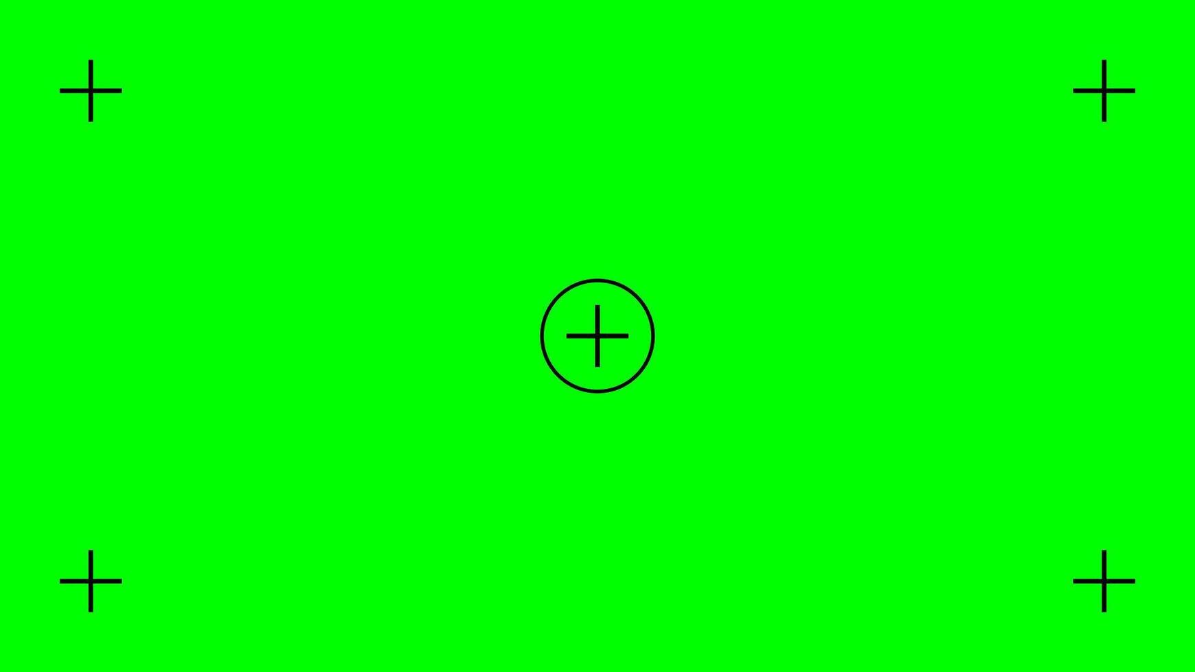 Chroma key background. Green screen with cross marks for tracking. technology to add special visual effects or VFX during final filmmaking stage. flat illustration vector