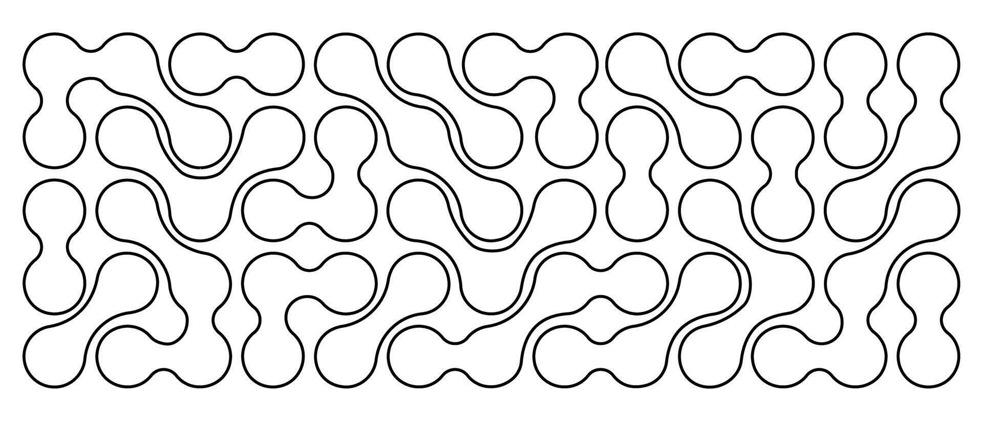 Meta balls pattern. Fluid drops or amorphous shapes background. Organic blobs or chemical compounds isolated on white background. Trendy abstract wallpaper. outline illustration vector