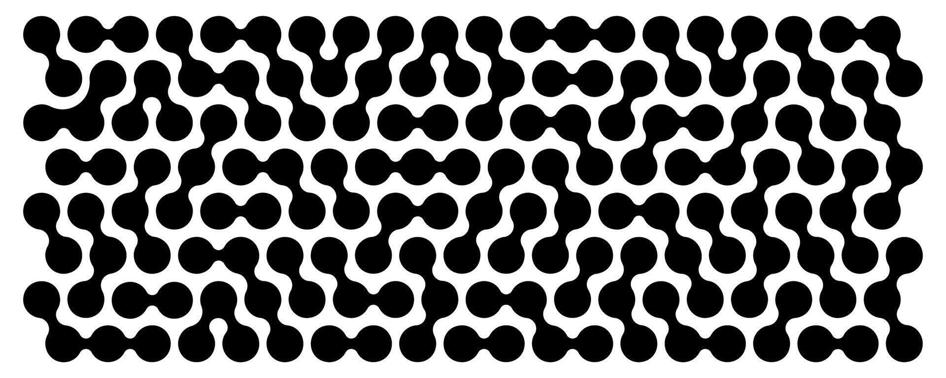 Meta ball pattern. Circuit texture. Connected liquid drops or amorphous shapes. Organic blobs, neurons or molecules isolated on white background. Modern abstract banner. graphic illustration vector