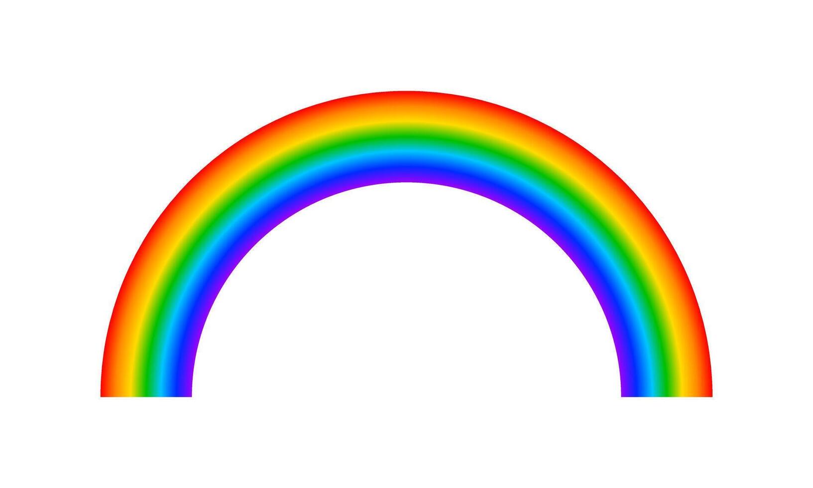 Rainbow curve. Multicolored arch shape isolated on white background. Pride symbol. Happy, fun or magic concept. cartoon illustration vector