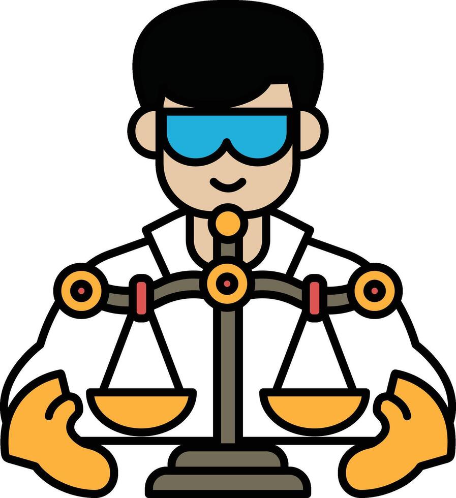 A cartoon man wearing a lab coat vector