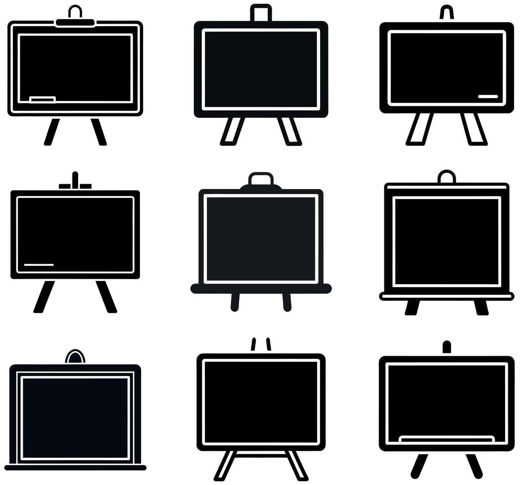 Blackboard and Whiteboard Icon vector