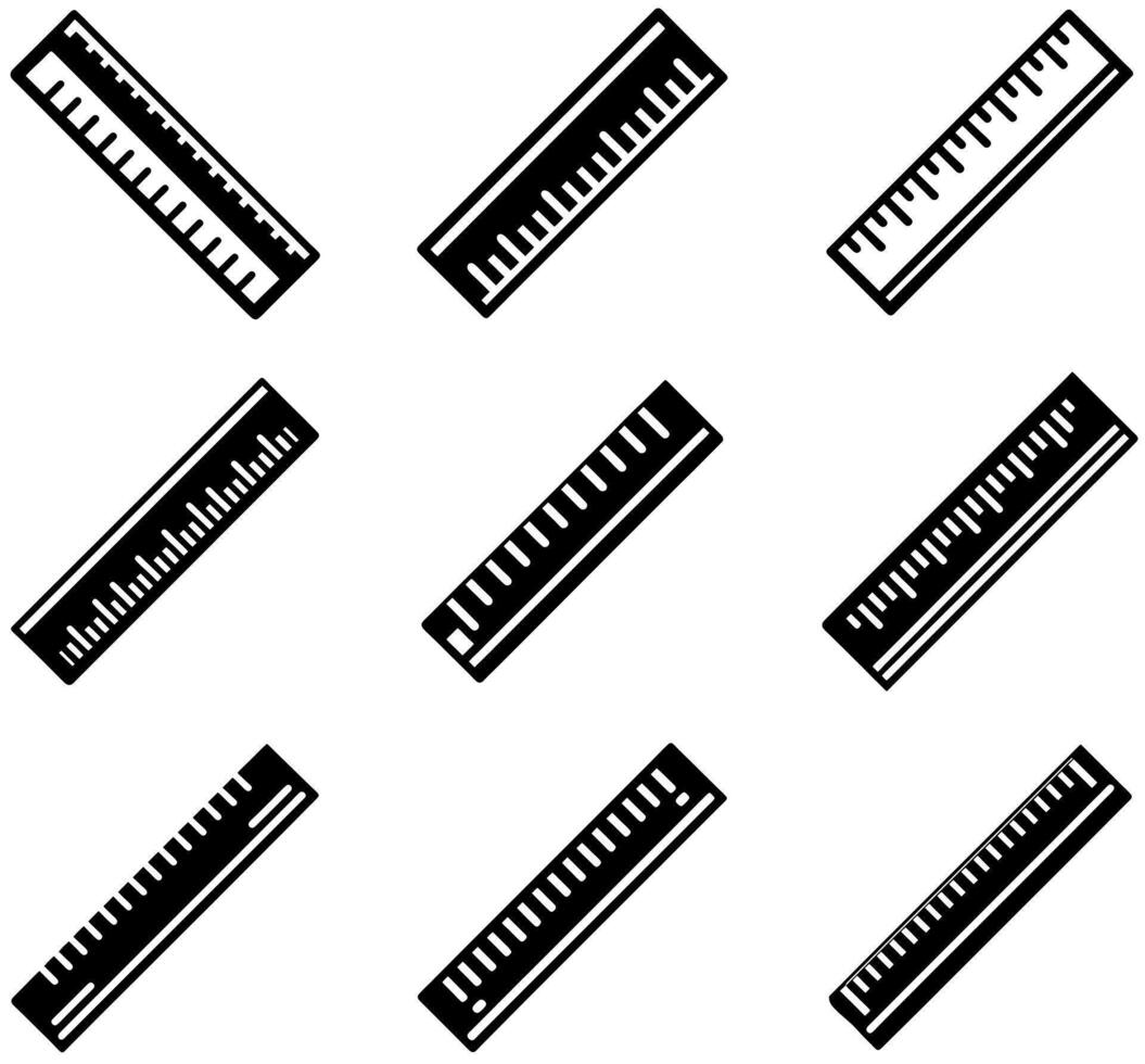 Ruler silhouette icon vector