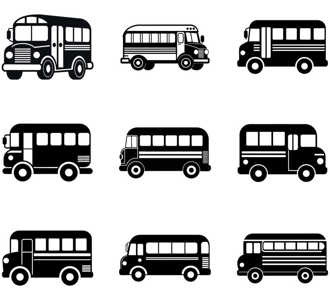School Bus Silhouette vector