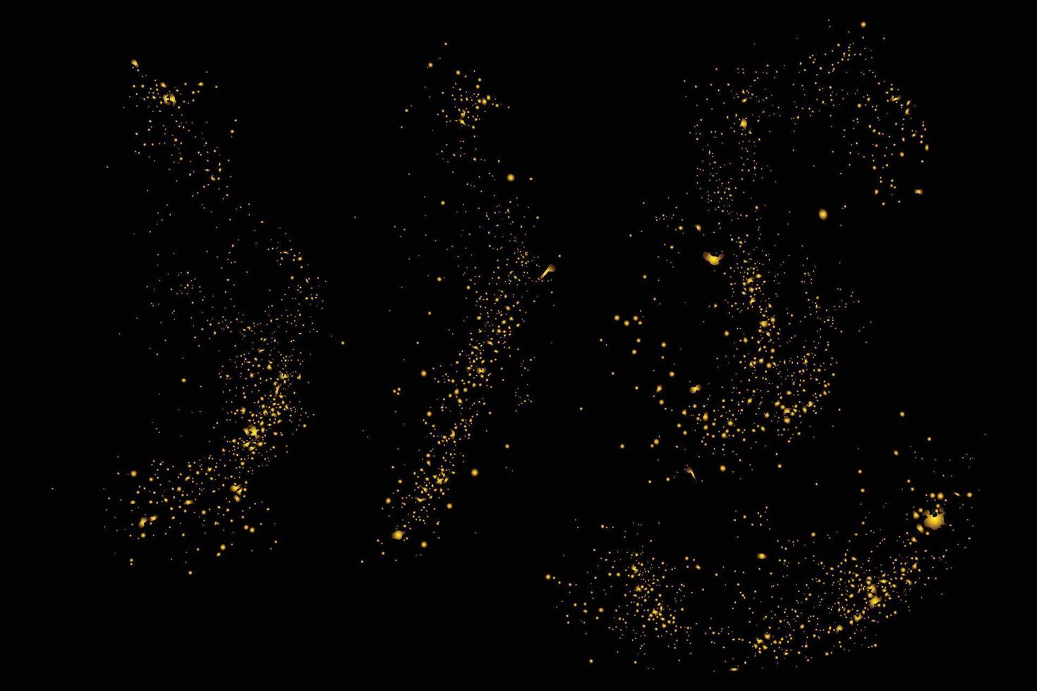 Glitter gold luxury stardust background set vector