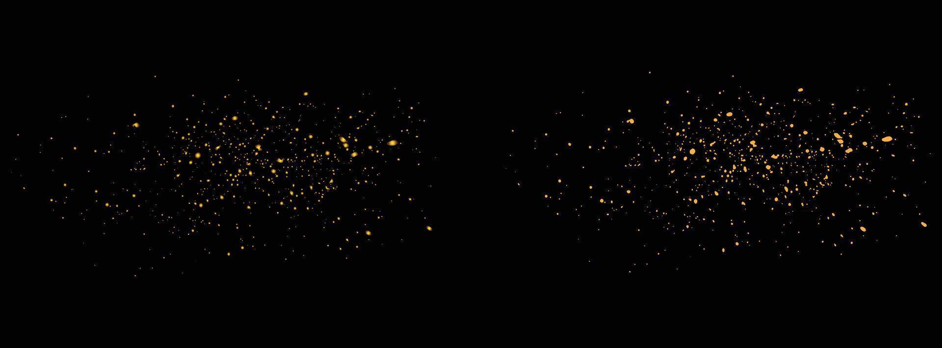 Golden sparkles gold glitter celebration background design vector