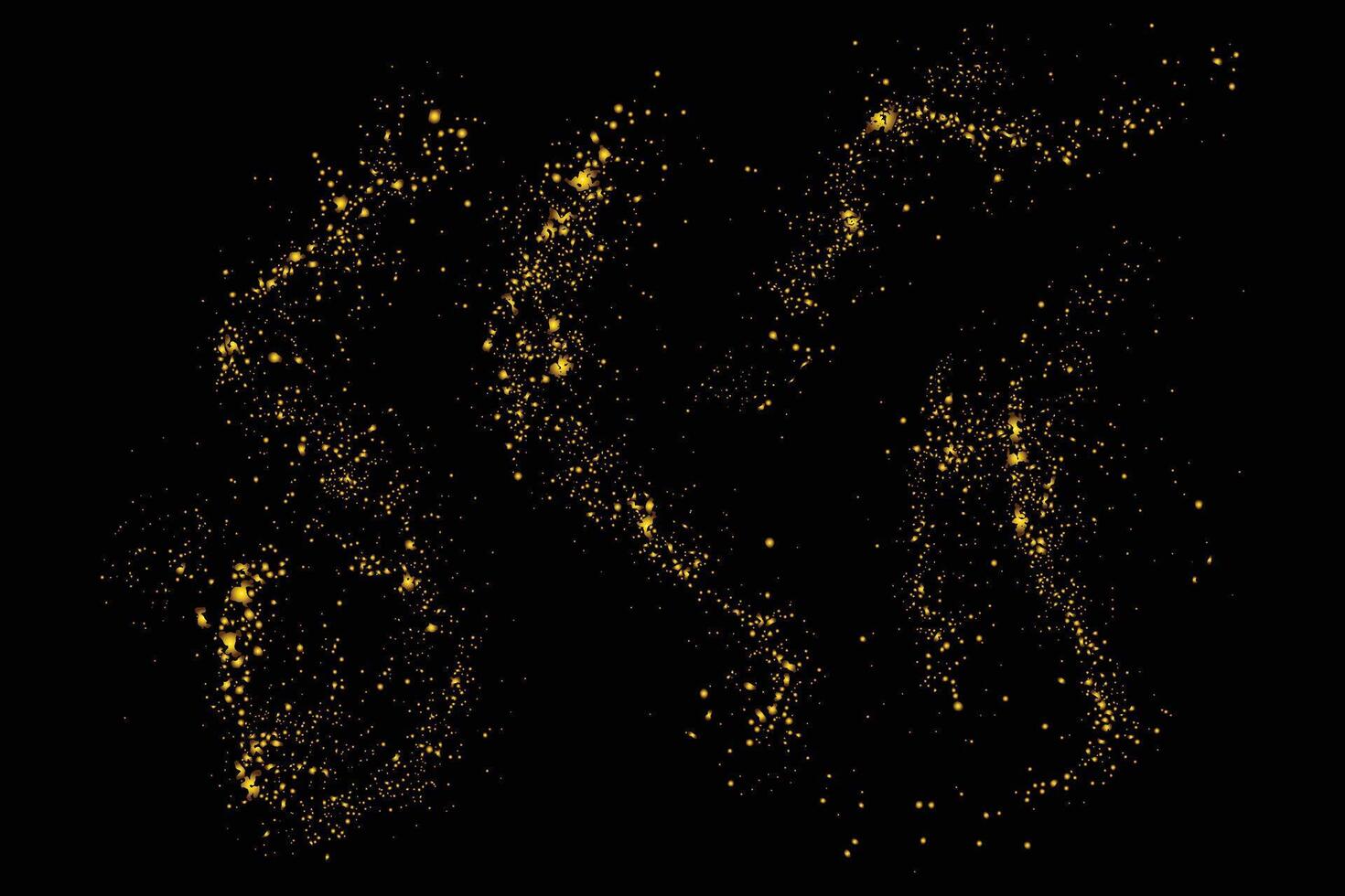 Stardust gold glitter illustration background design collection vector