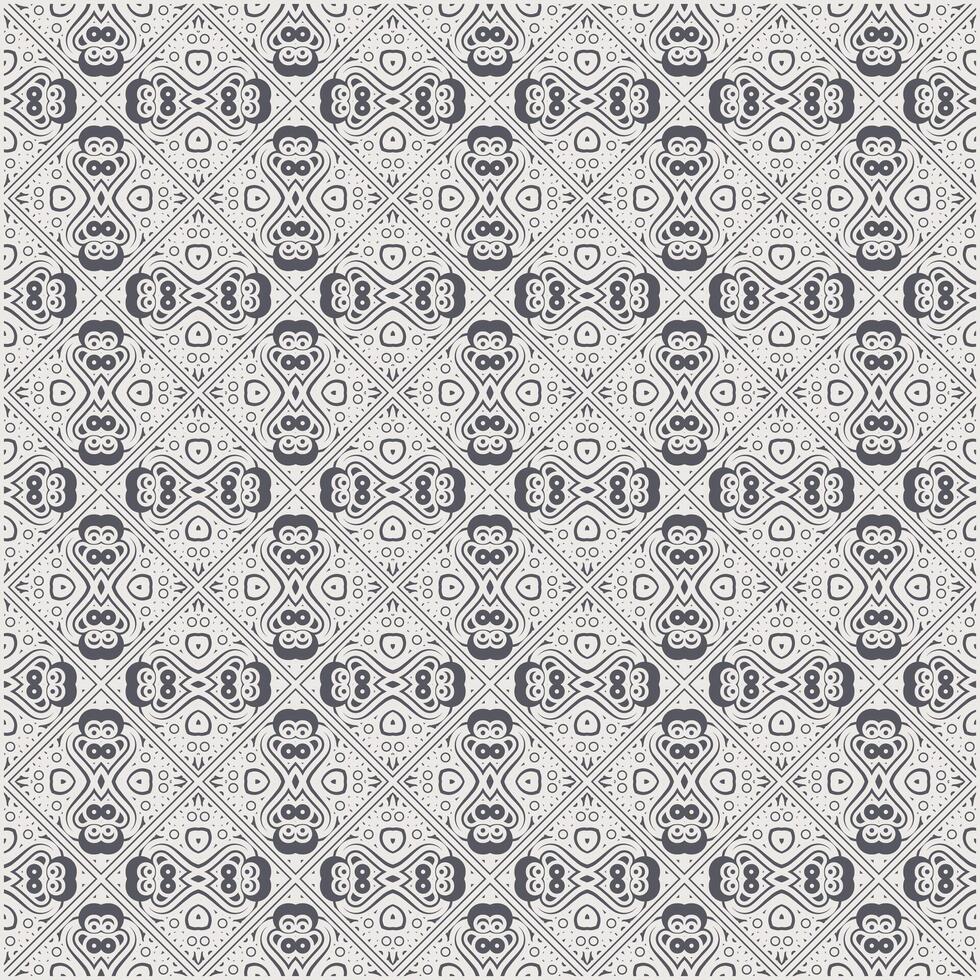 Intricate black and white pattern design vector