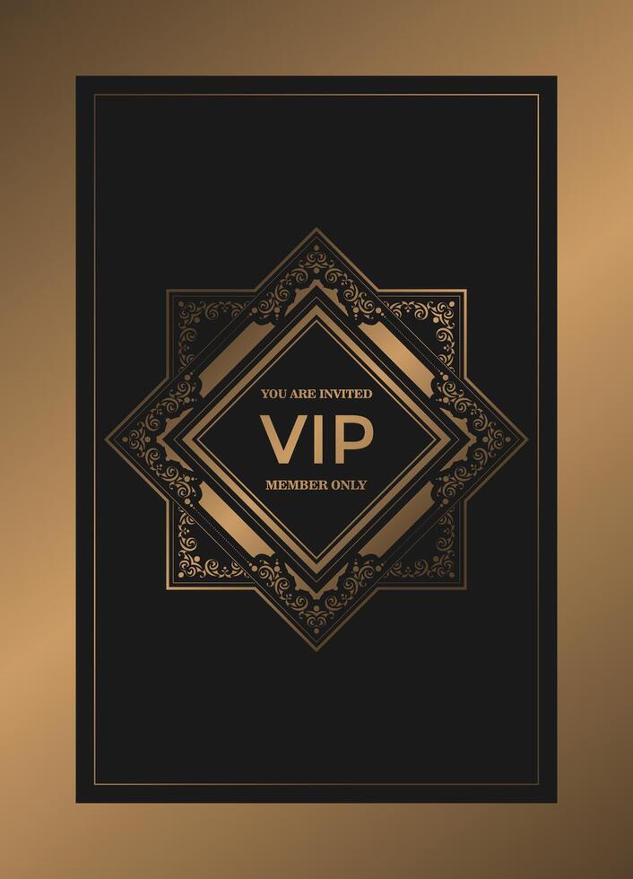 VIP invitation card for members only vector