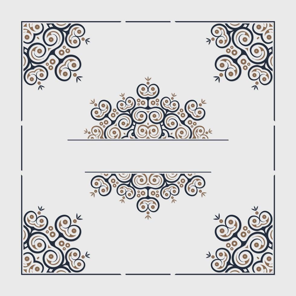 Vintage Style Ornament Frame Design with Swirls and Flourishes vector