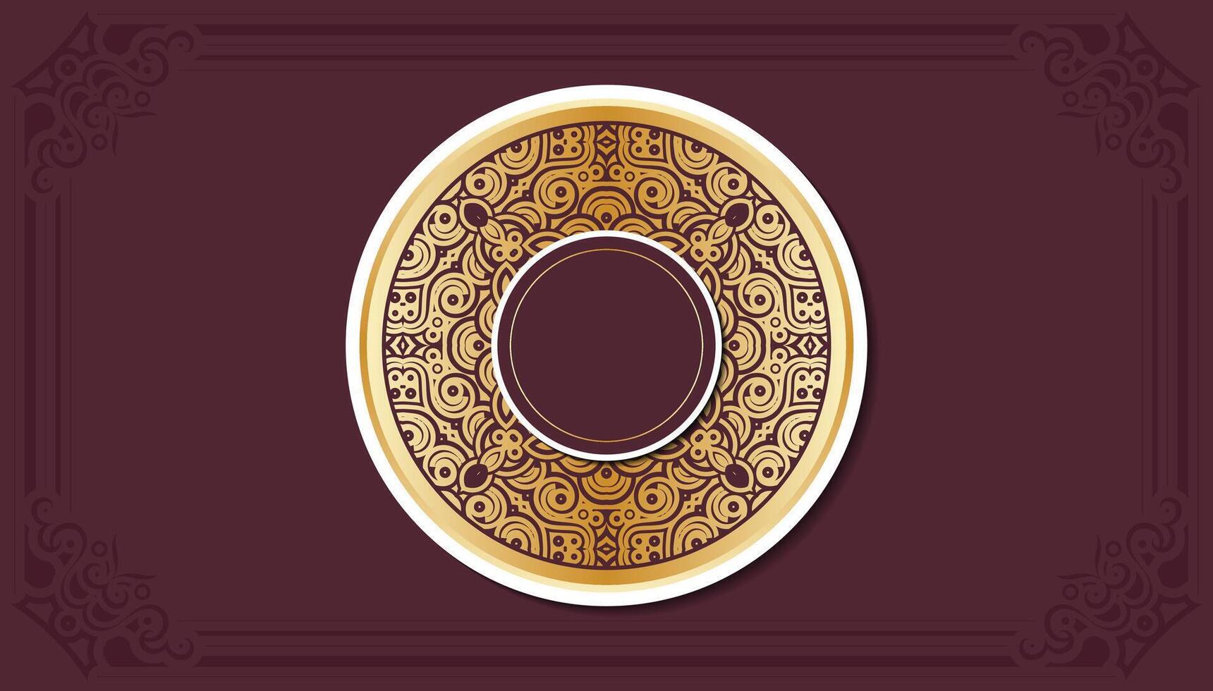 Luxury Geometric Border Background design vector