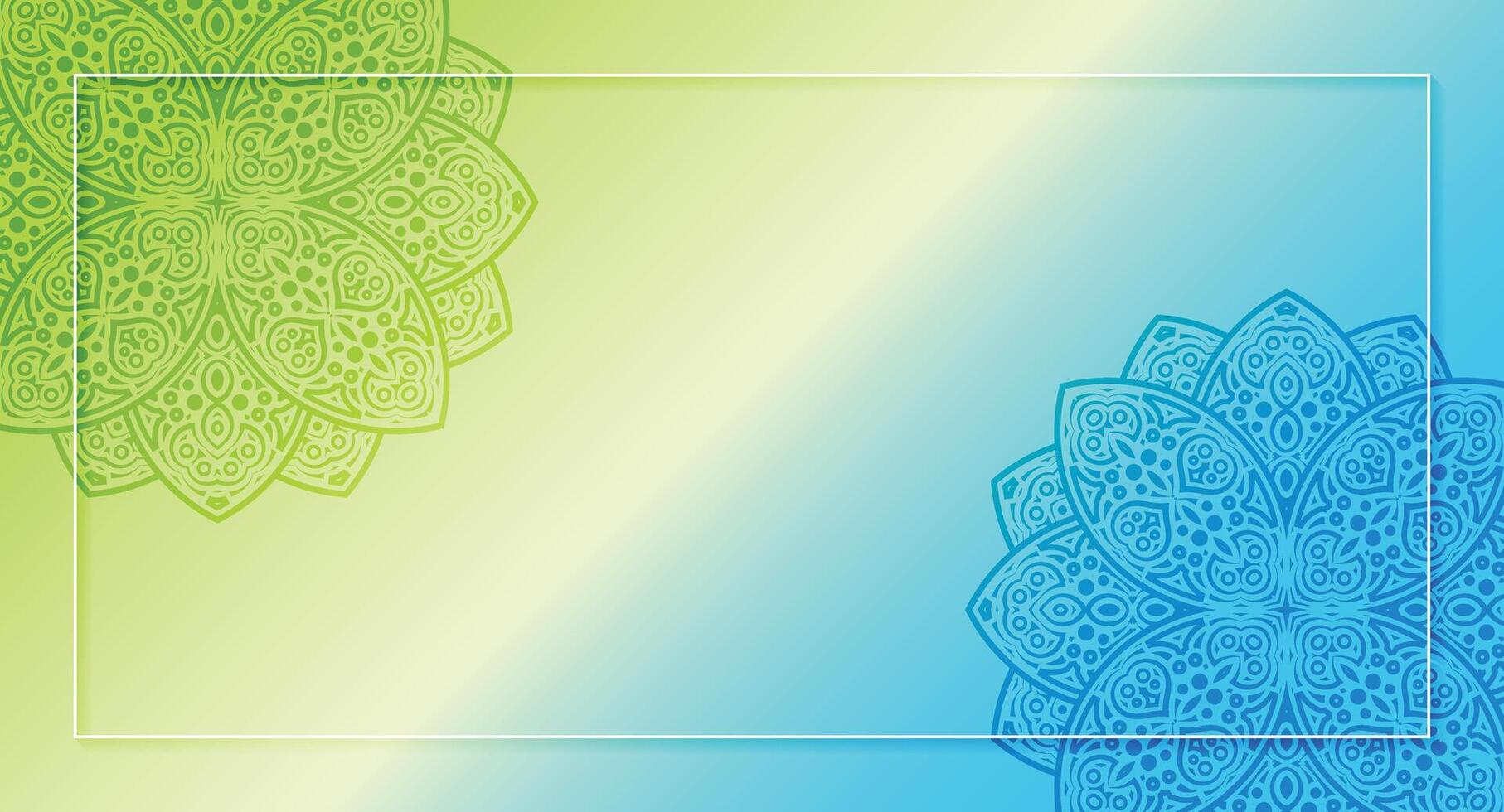 Colorful mandala pattern banner concept design vector