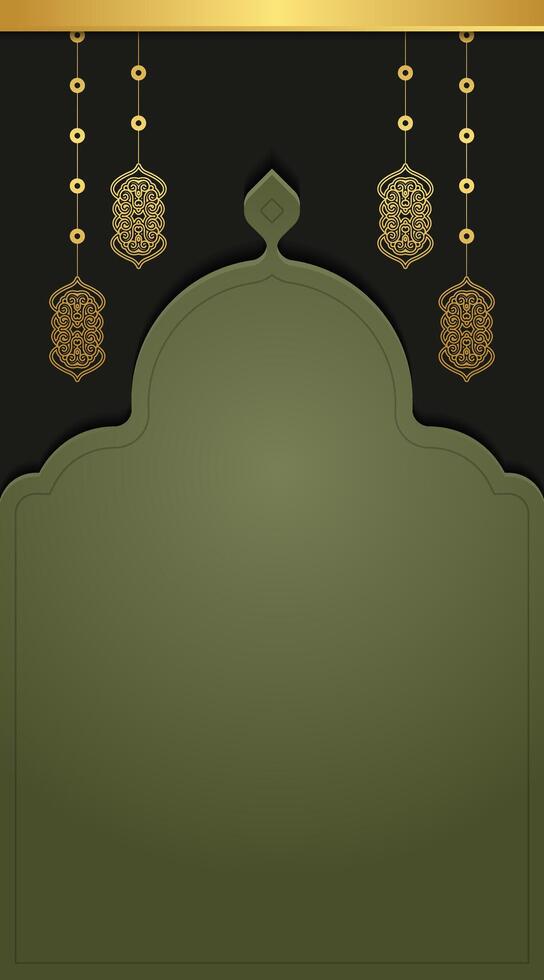 golden islamic ramadan kareem card design vector
