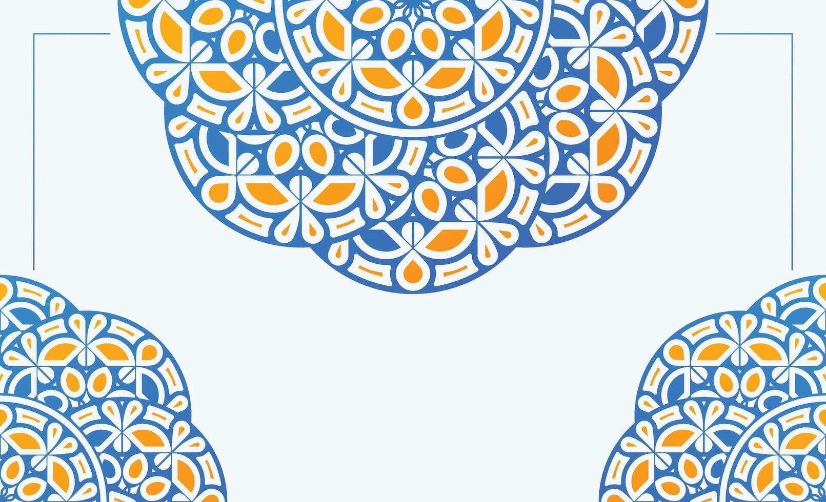 Colorful mandala art pattern banner concept vector