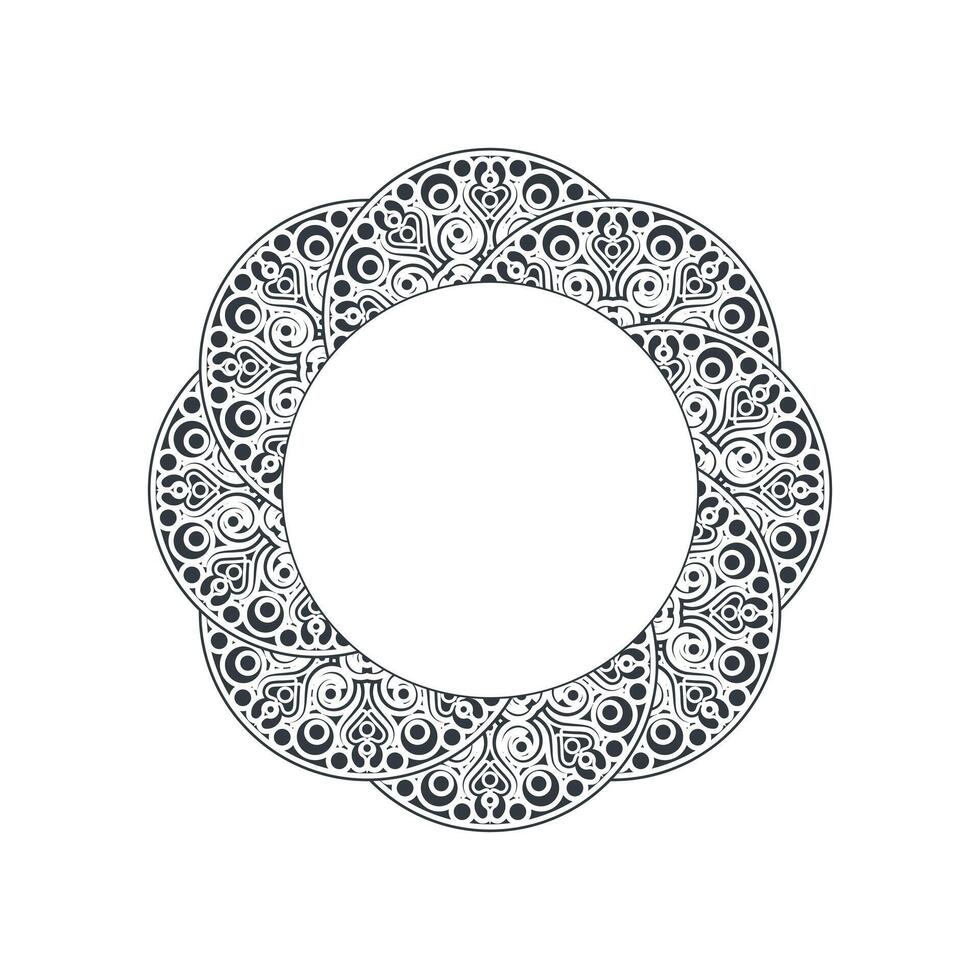 decorative circle lines border background design. vector