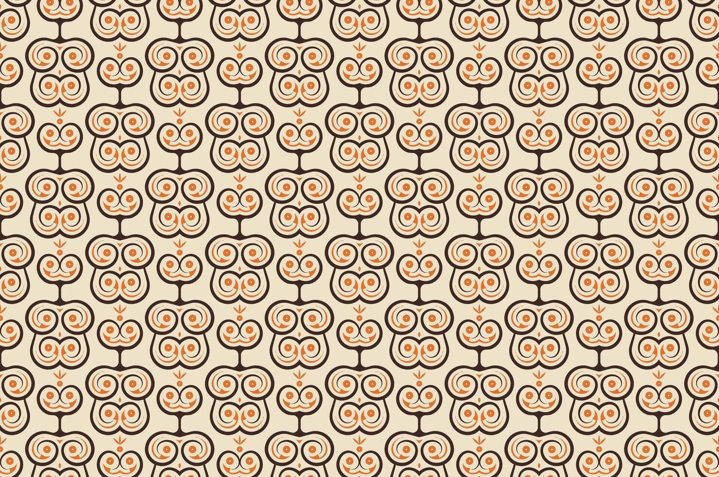 whimsical tree pattern design vector