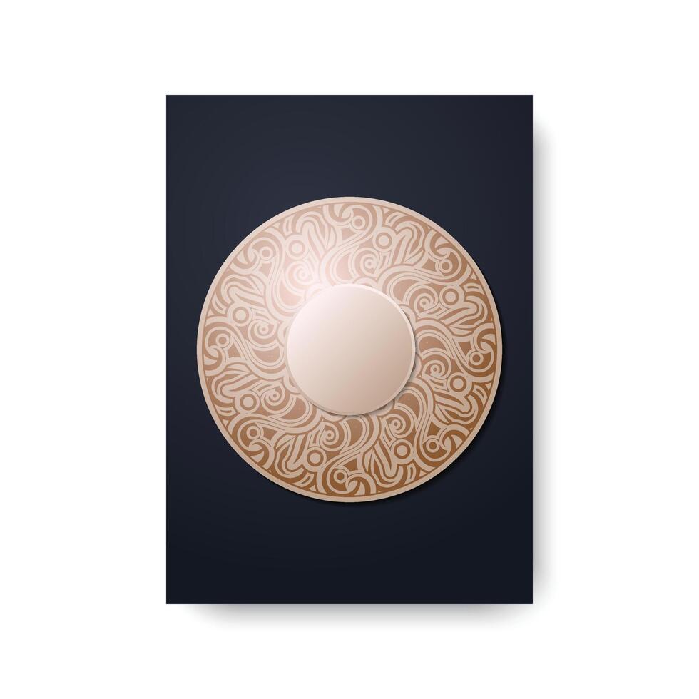 Elegant Patterned Circle Design for Book Cover Template vector