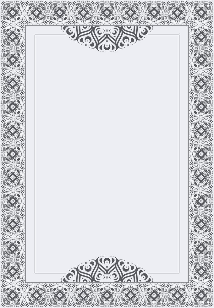 Decorative Frame with Ornate Border and Corner Flourishes Ornament vector