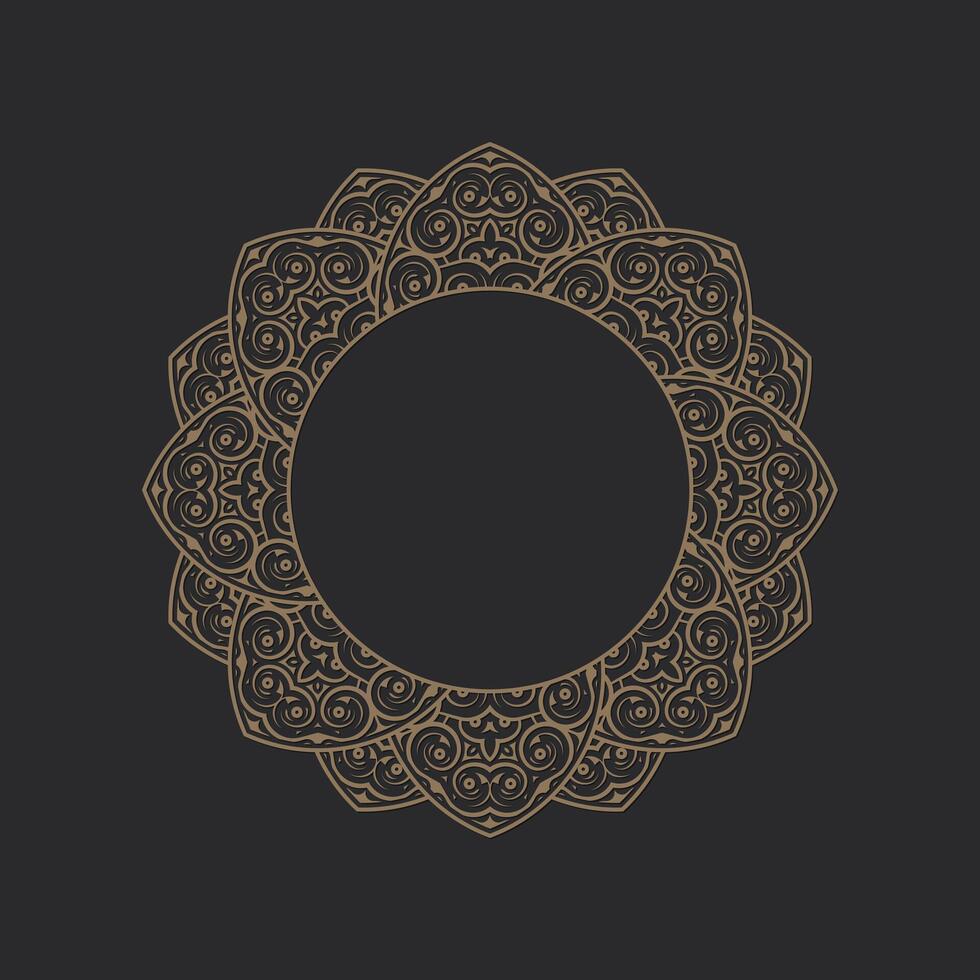 decorative circle lines art border background vector