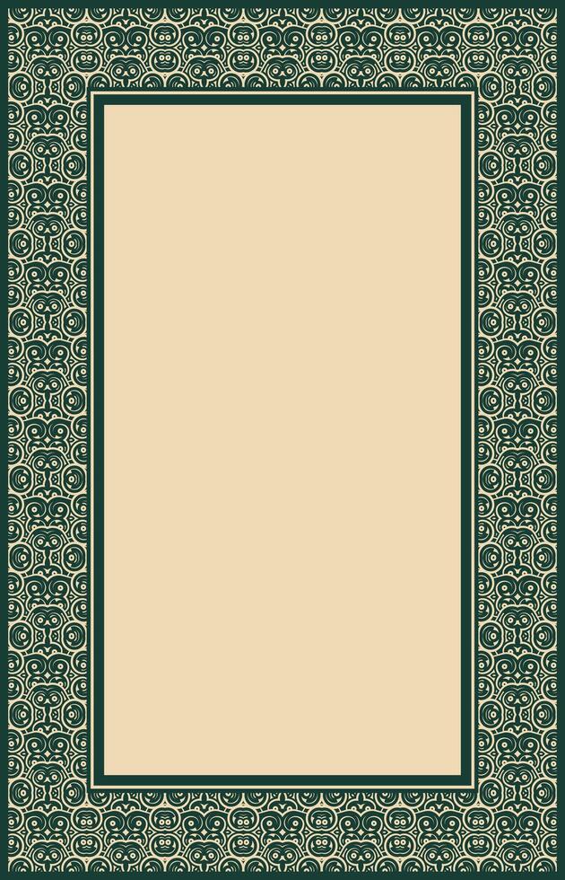 Decorative Ornamental Border Frame with Repeating Pattern Design vector