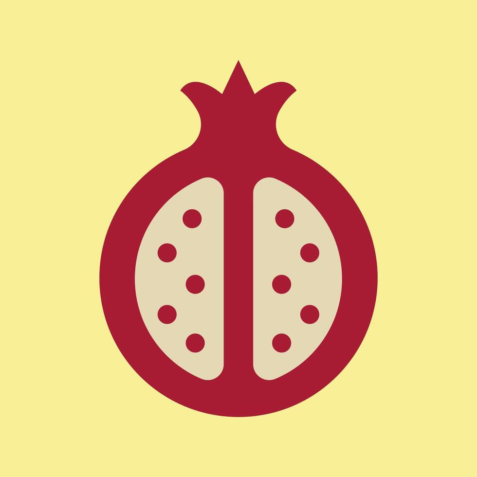 Fruit with bold red skin and pink core delivers a modern and eye-catching fruit icon. vector