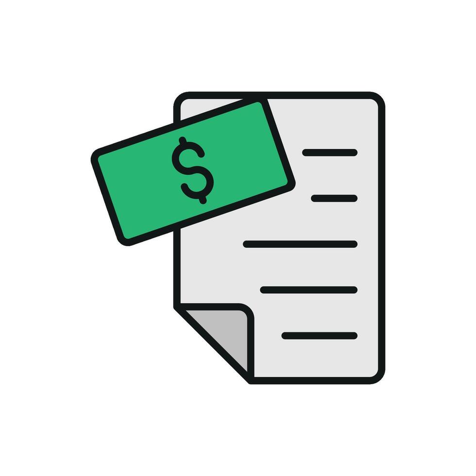 Bank paper with colorful details delivers a dynamic and user-friendly banking interface icon. vector