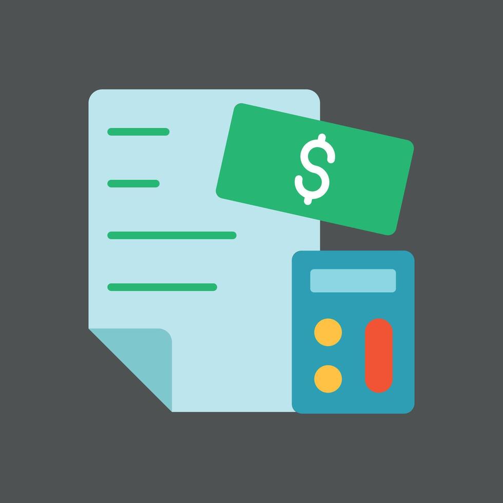 Budget planner in teal and gold tones builds a modern and elegant finance icon. vector