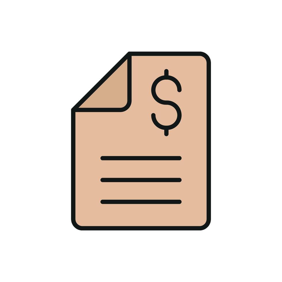 Financial statement in soft gradients forms a stylish and elegant financial document icon. vector