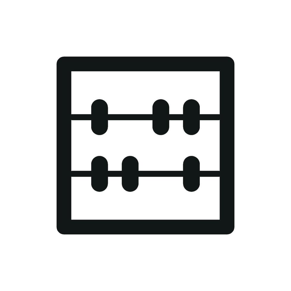 Abacus in solid silhouette presents a bold and retro accounting icon for financial themes. vector