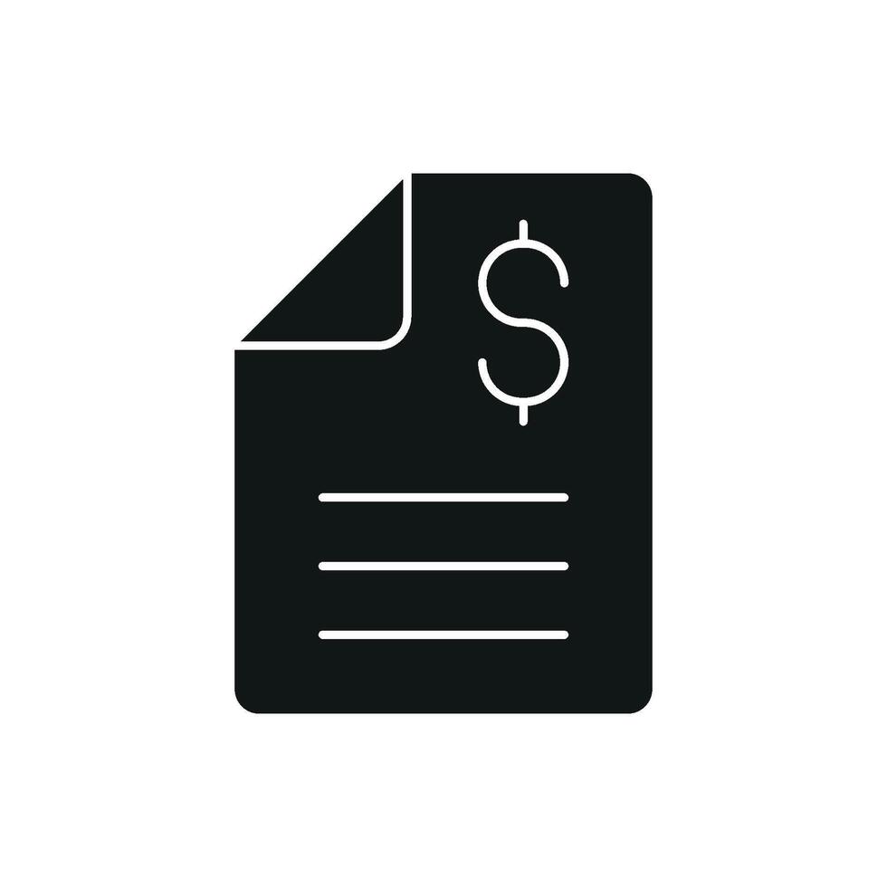 Financial document with bold shape presents a clear and classic online banking icon. vector