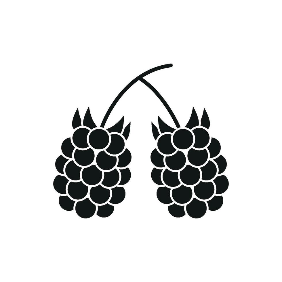 Berry cluster in solid style forms a timeless and nutritious snack icon. vector