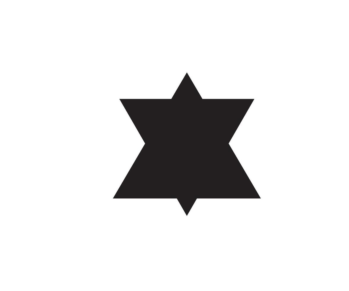 A black and white star of david on a white background vector