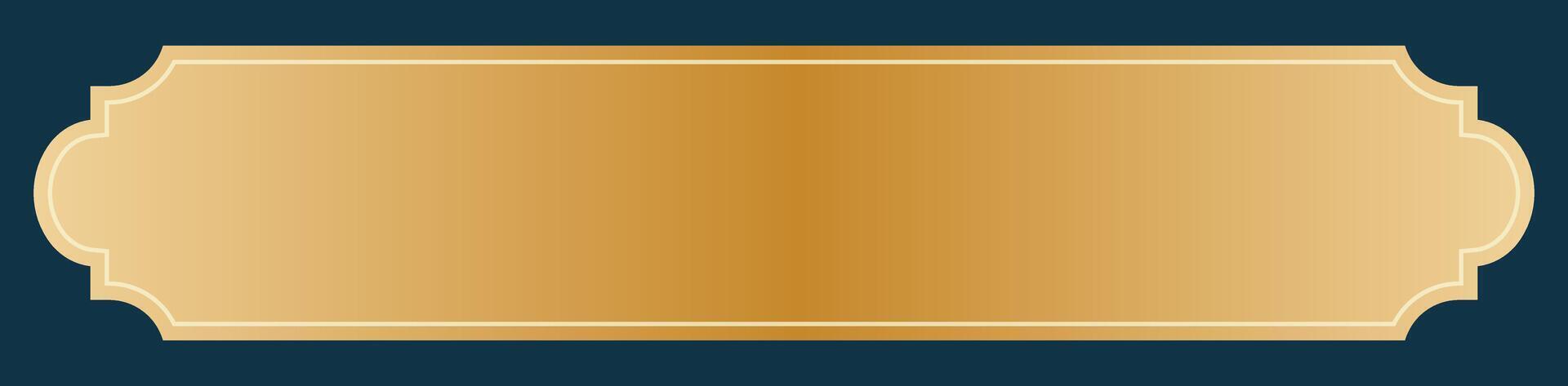Vintage Gold Label Banner on Dark Background vector