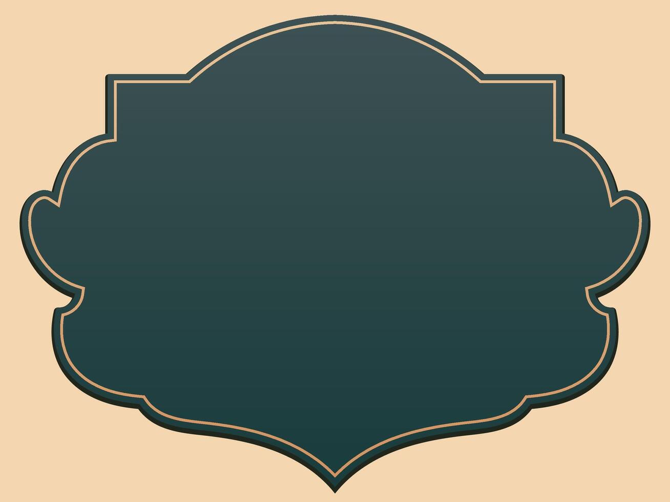 Dark vintage text box, frame, vintage text space vector