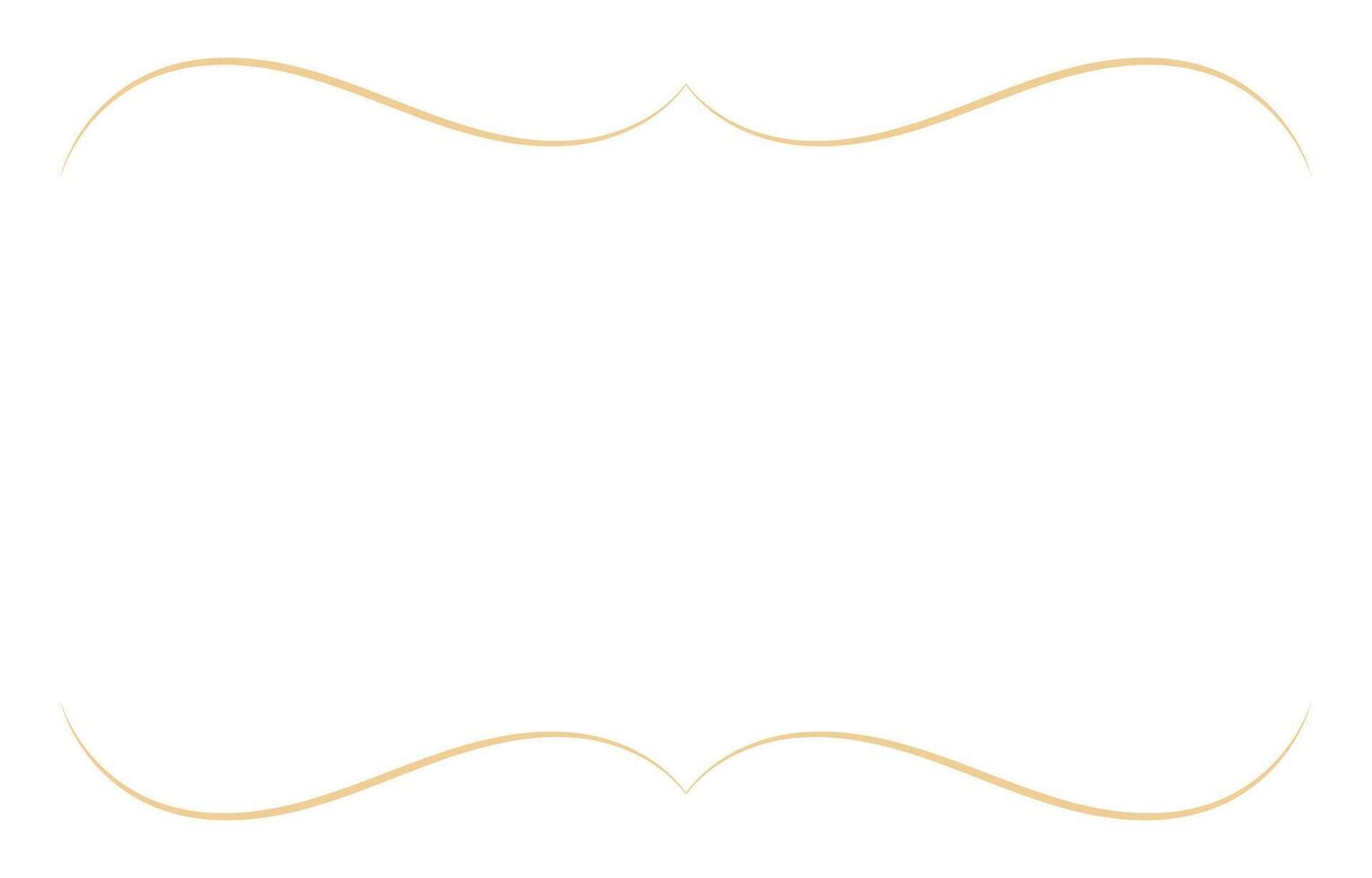 Simple frame, gold vintage frame, thin vintage lines vector