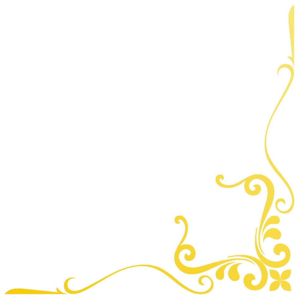 Cartoon corner vintage golden corner graphic elements vector