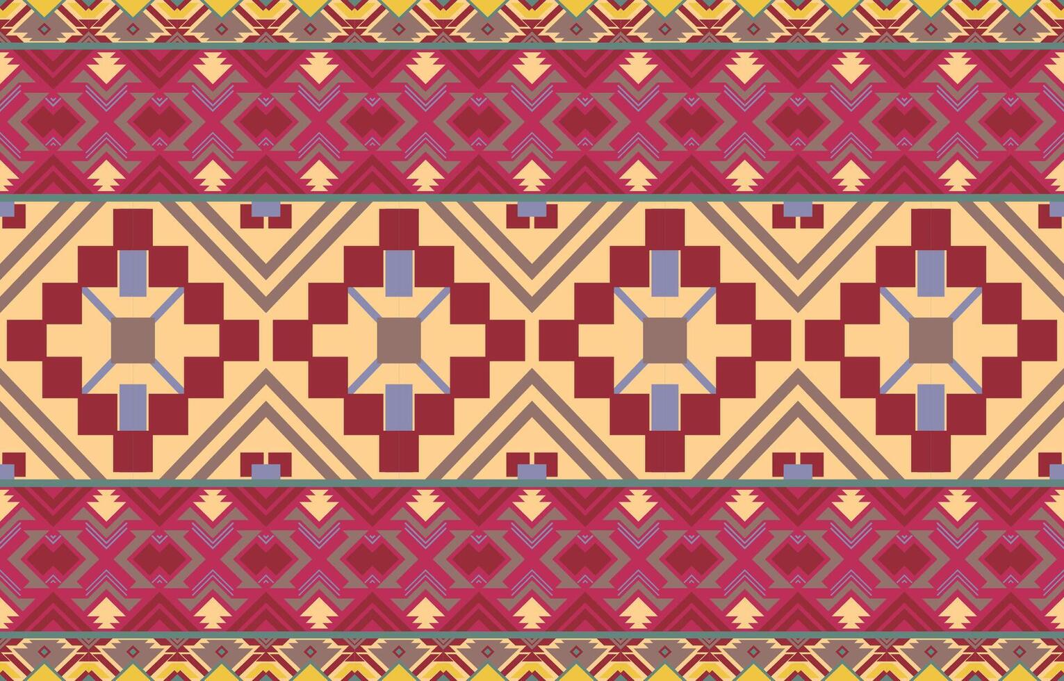 Geometric textile pattern in vibrant colors vector
