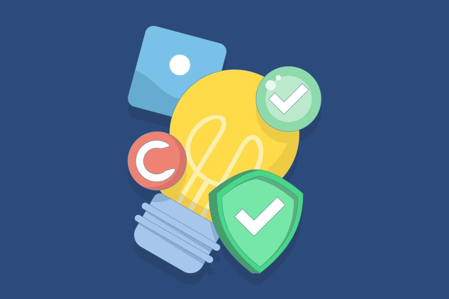 Digital security innovation illustration vector