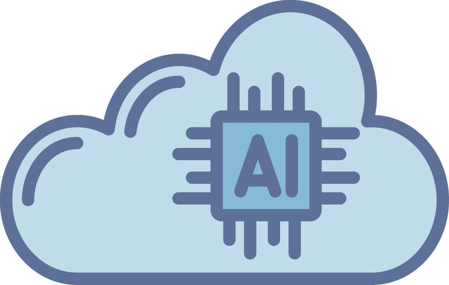 Artificial Intelligence Bold App Graphic Style vector
