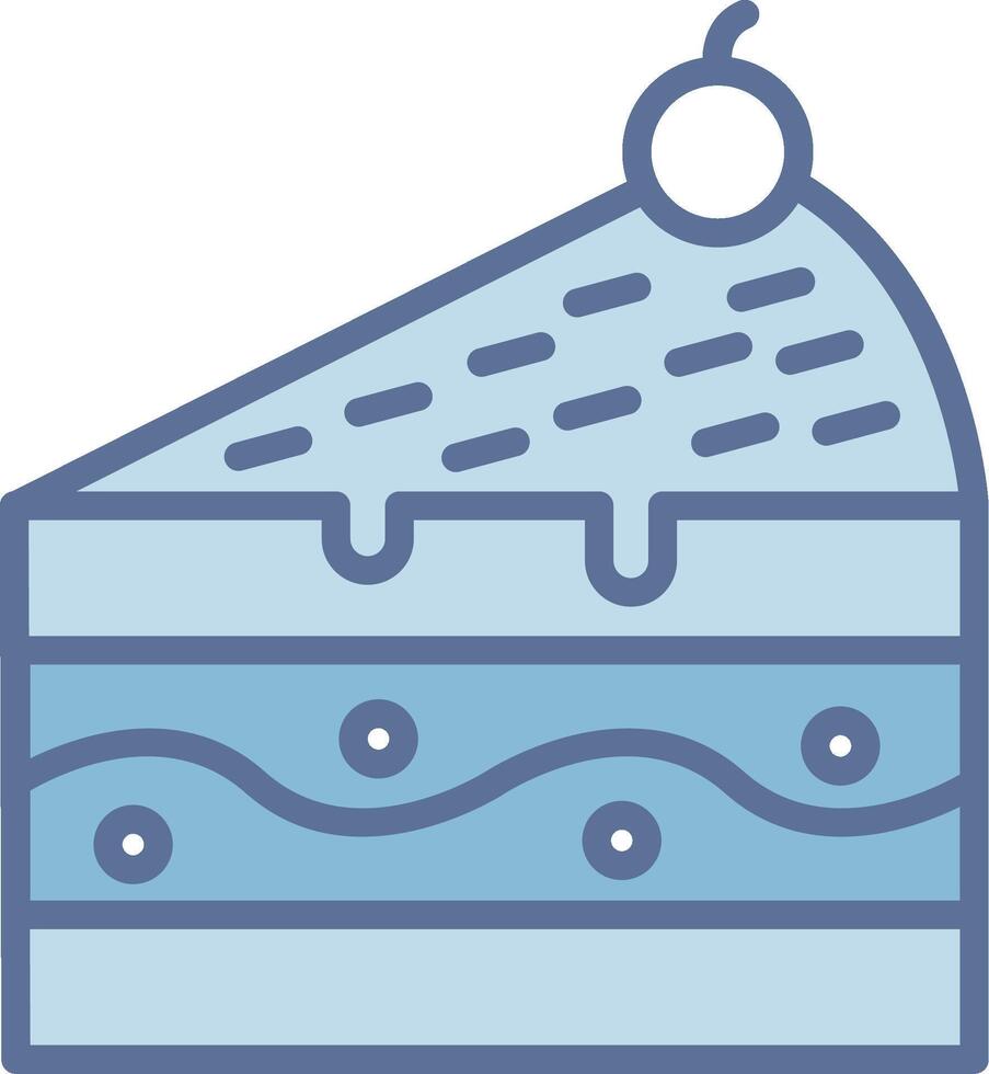 Piece Of Cake Flat Symbol Design vector