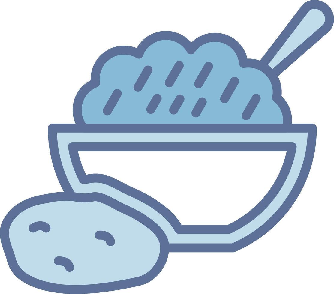 Mashed Potatoes Wireframe App Design Element vector