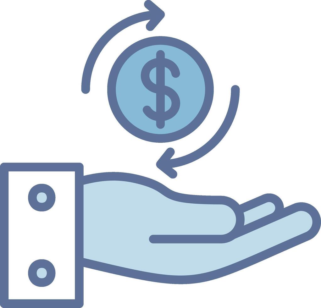 Refund Neon UI Symbol Sketch vector