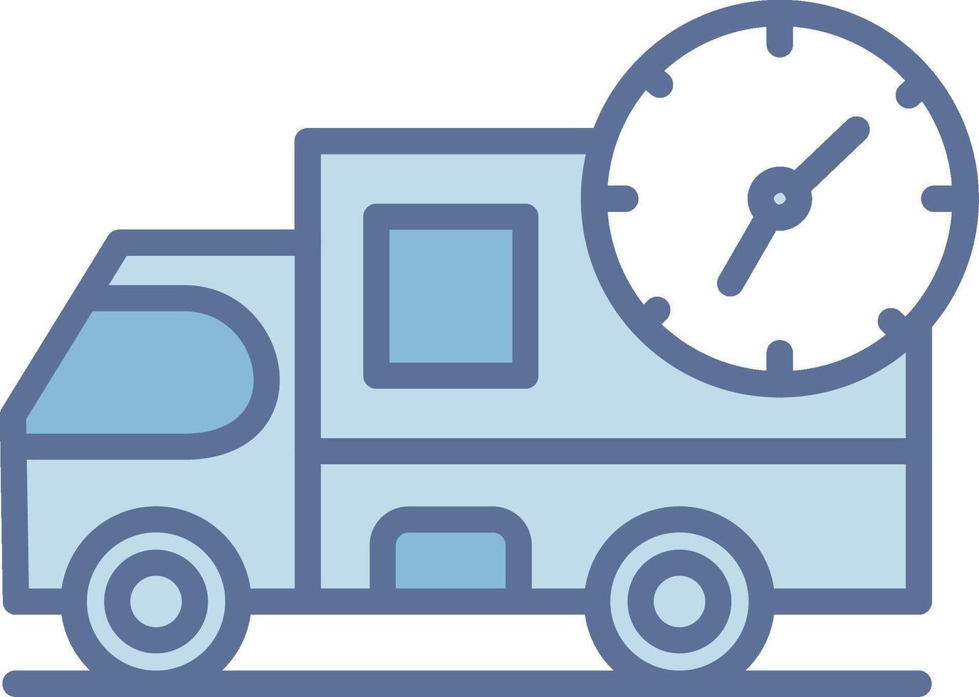 On Time Outlined Frame Object Design vector